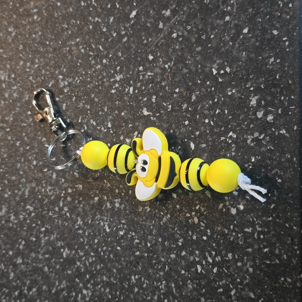 Silicone beaded keychain7